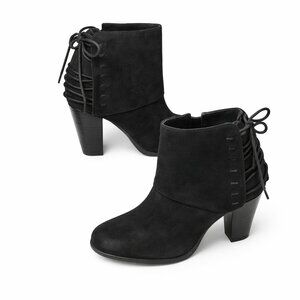 NATURE BREEZE Black Heels Shoes Ankle Booties Size 6